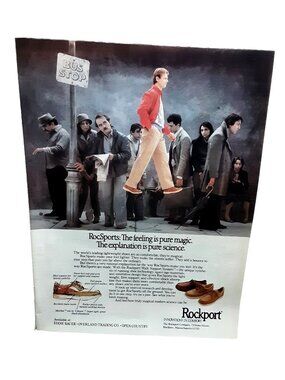 Rockport RocSports Shoes 1984 Vintage Print Ad Comfort Walking